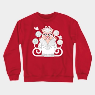 PIGGY WHITE WEDDING: BRIDE Crewneck Sweatshirt